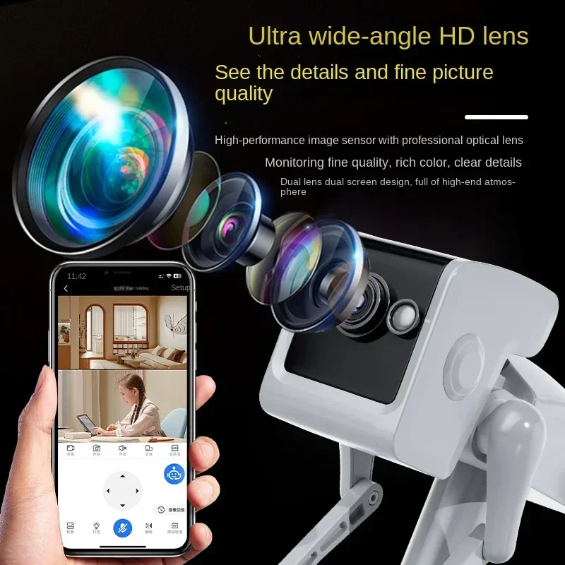 WIFI Robot Camera 1080P Motion Detection 2 Way Talk Rotatable Angle  Digital Zoom Type C HD Night Vision Indoor Security