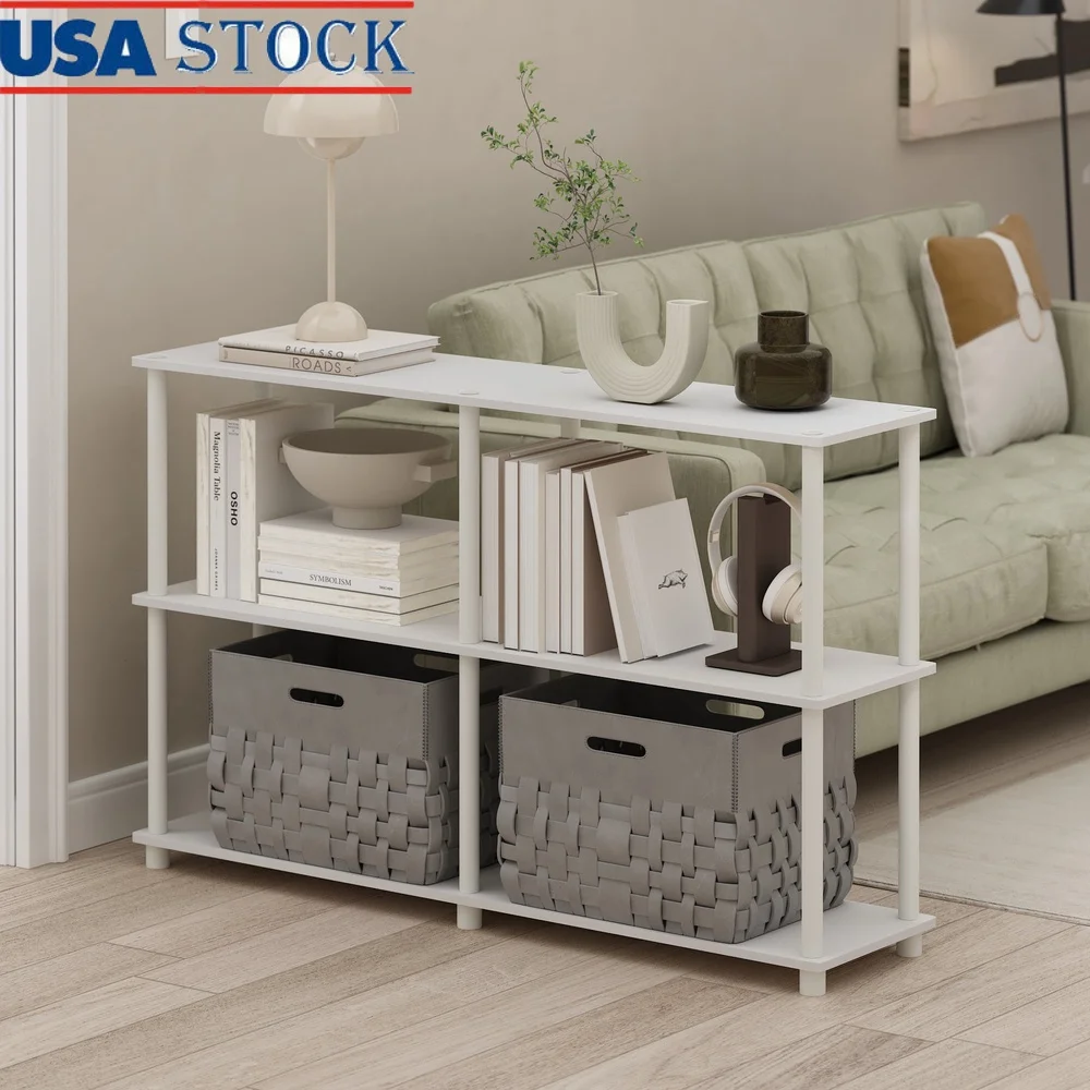

Multipurpose 3-Tier Storage Display Rack Easy Assembly Durable Composite Wood Ideal Books Plants Collectibles Modern Design