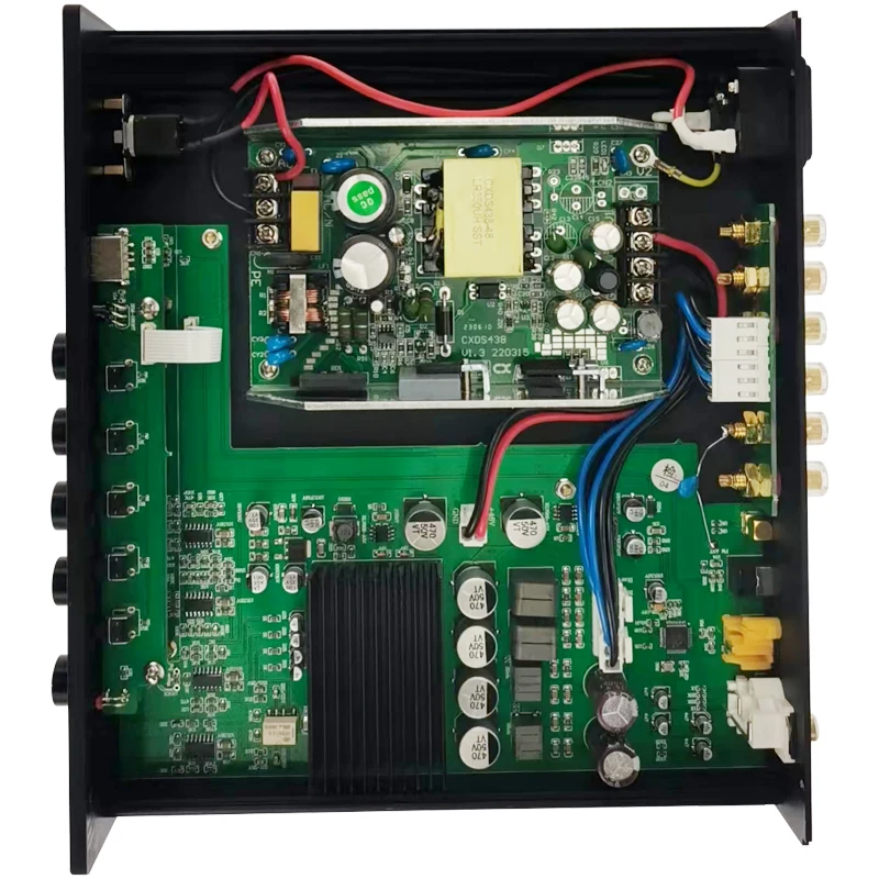 Sunbuck เครื่องขยายเสียง Hi-Fi TPA3255 300W 2.1ช่อง U ดิสก์ U ไฟเบอร์ออปติกสายโคแอกเซียลบลูทูธสำหรับเล่นแอมป์เครื่องขยายเสียงสเตอริโอ