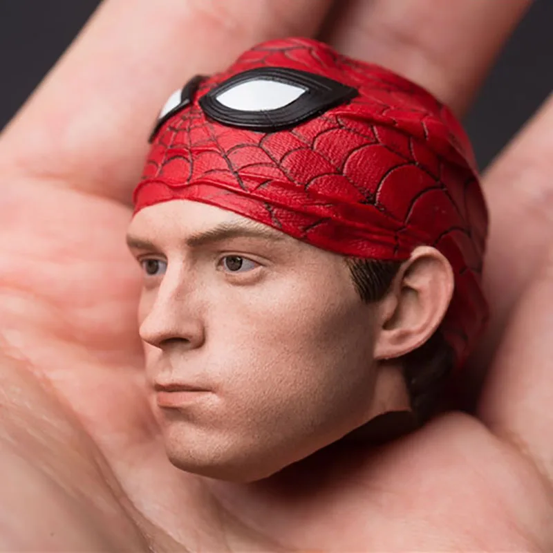 SSH-001 1/6 العنكبوت الصغير بيتر توم هولاند رئيس نحت نحت نموذج صالح 12 ''عمل الشكل دمى الجسم #6