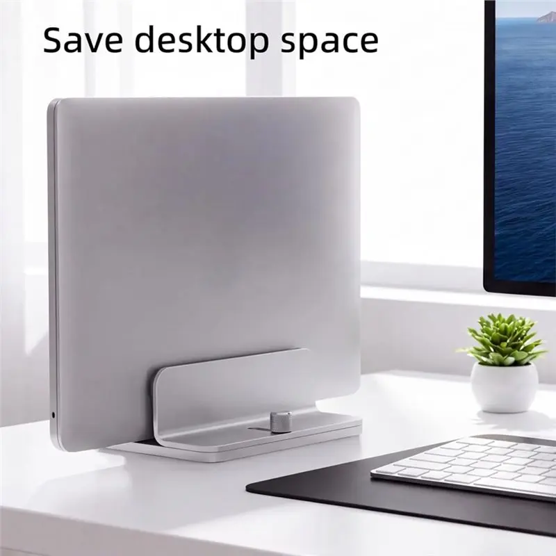 100% New Arrival Adjustable Dock Holder Stand For Laptop- Aluminum Vertical Mount Fits For Pro Air, Surface, Dell, HP, F