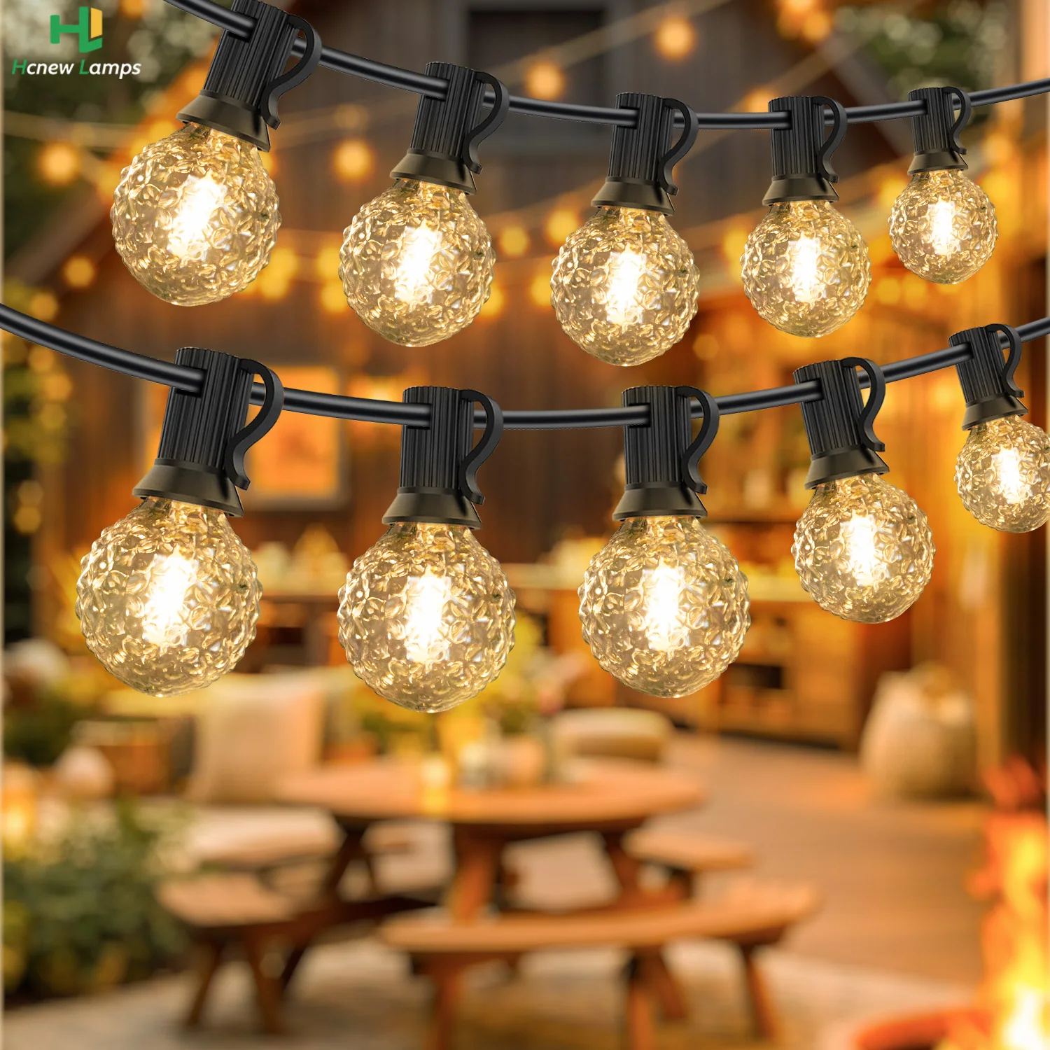 

Водонепроницаемый гирляндный светильник в стиле ретро G40 с бриллиантами, светодиодный светильник E12, базовая гирлянда, гирлянда, рождественское украшение, забор, вечеринка, праздник