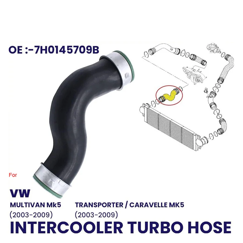 INTERCOOLER TURBO HOSE PIPE FOR VW TRANSPORTER MULTIVAN T5 1.9 TDI 2003-2009