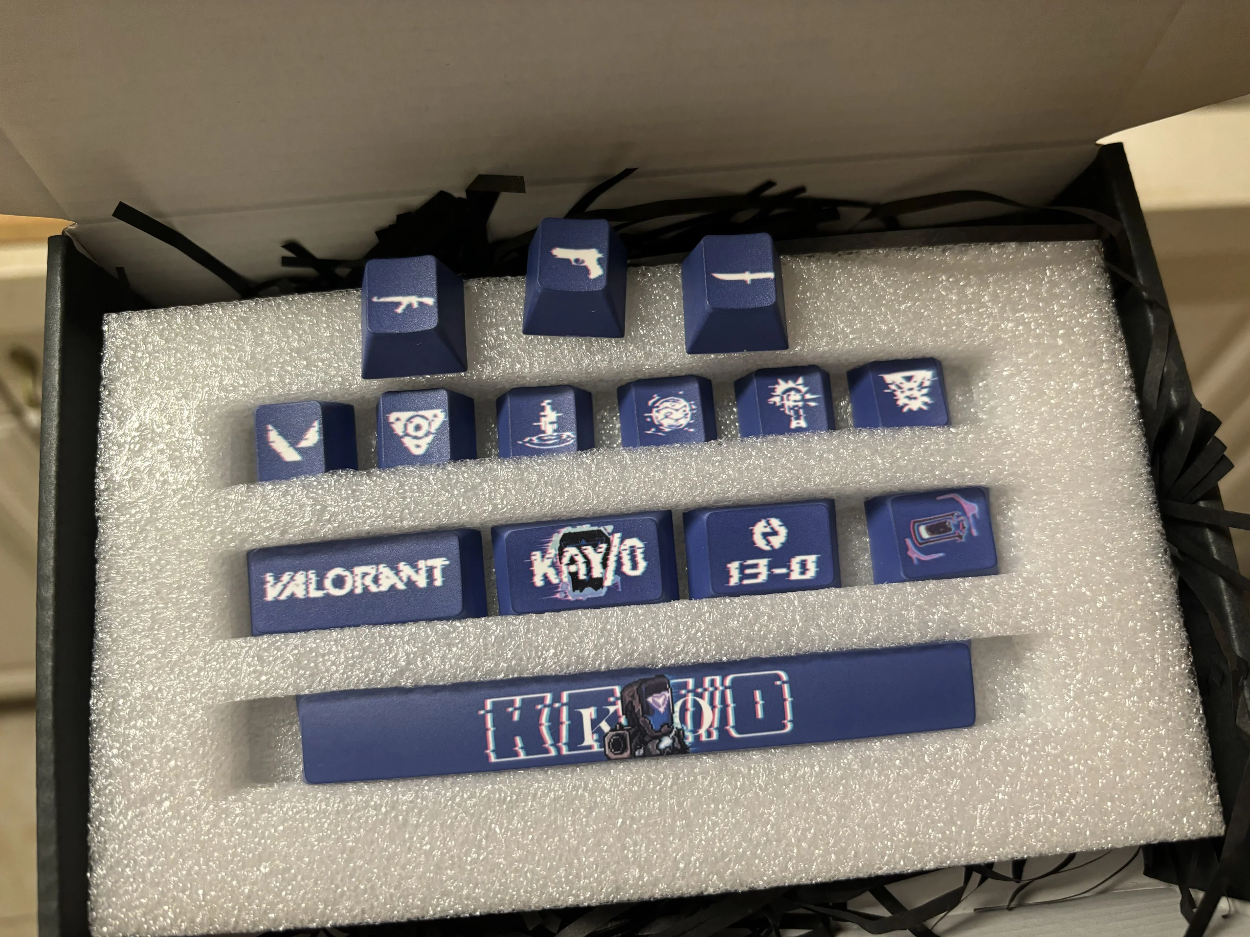 VALORANT KO keycaps five sided heat sublimation PBT material factory height