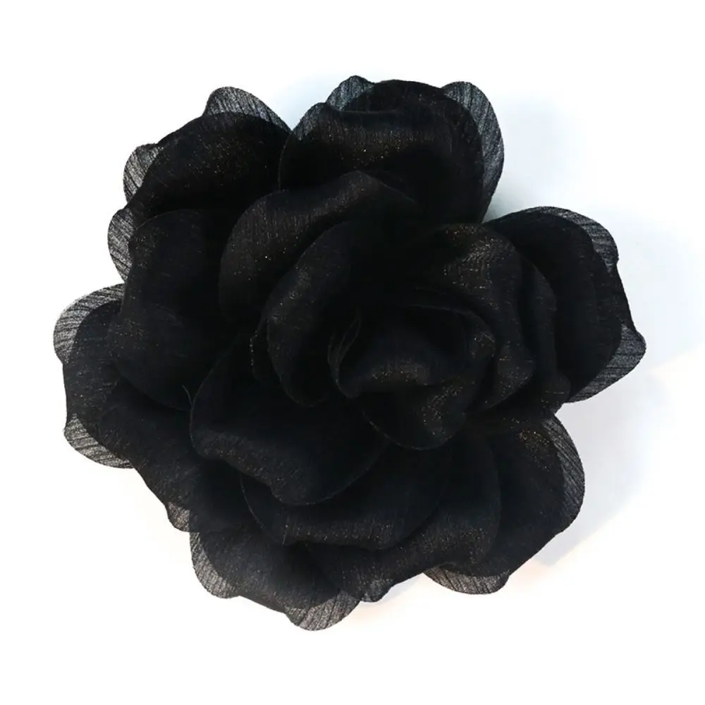 جديد اضافية كبيرة مقلد زهرة الصدار الأزياء اليدوية القماش التصحيح حرق حافة تصميم فستان الأورجانزا الملحقات