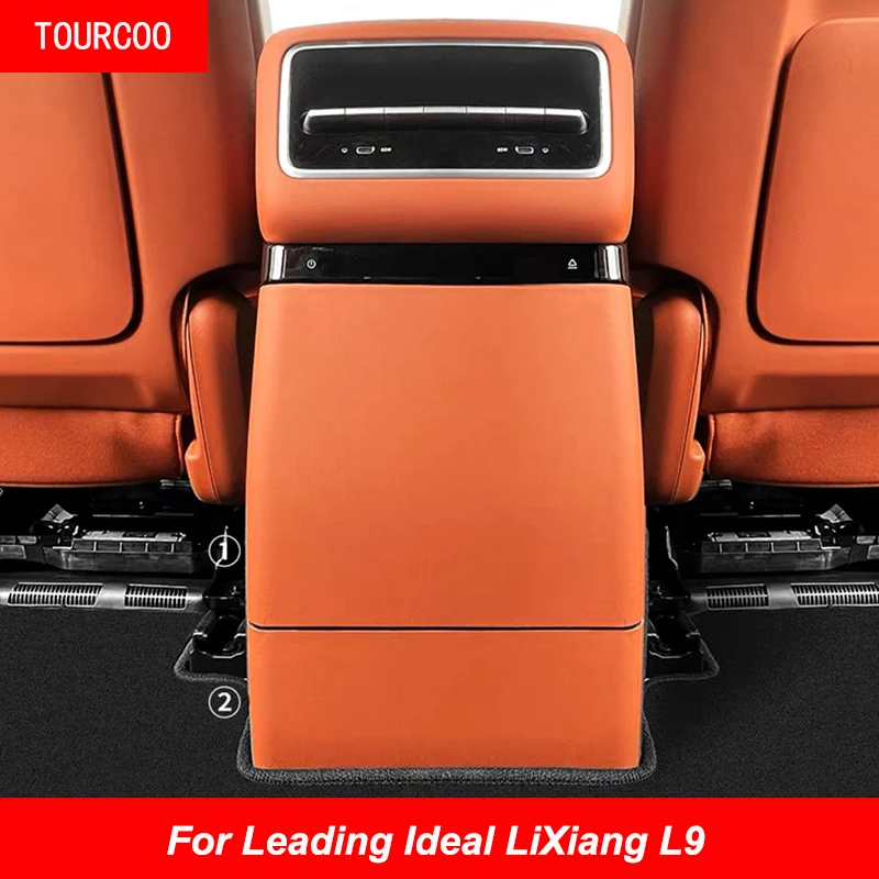 

For Leading Ideal LiXiang L9 Rear Refrigerator Panel Anti Kick Pad Leather Protection Accessories