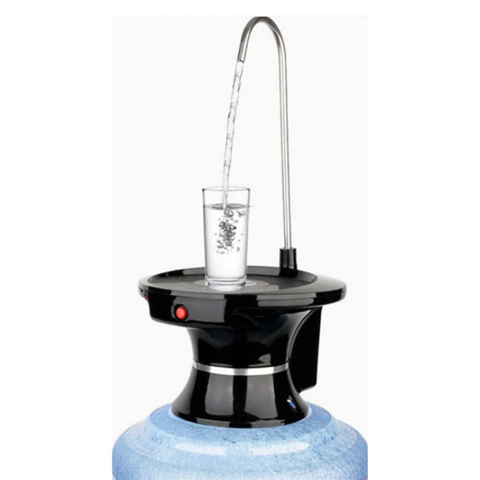 مضخة توزيع مياه كهربائية قابلة لإعادة الشحن، قوة قوية، تدفق سريع، منخفضة الضوضاء، صينية كبيرة، مضخة مياه الشرب