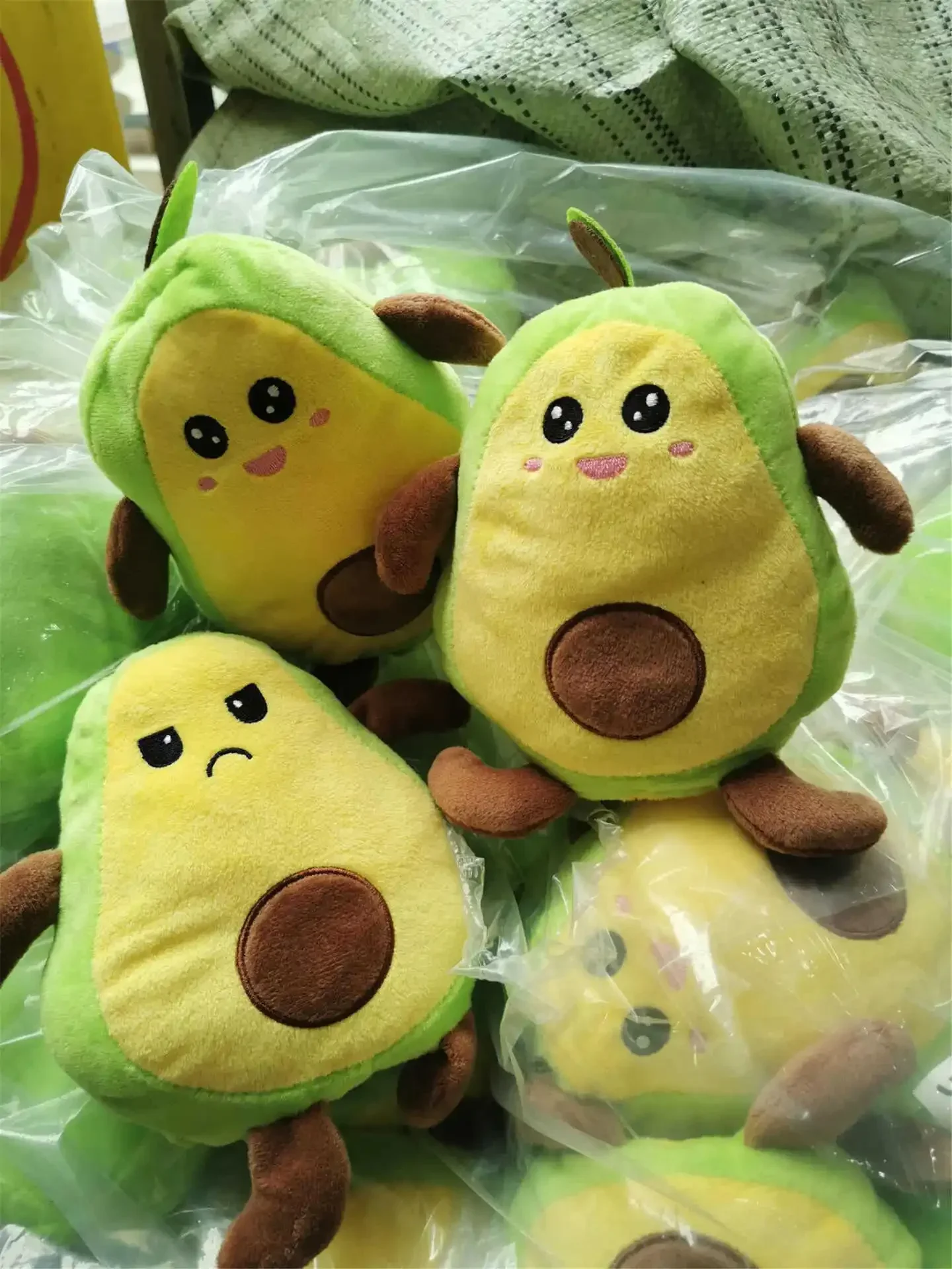 Reversible Fruit Avocado Plush Doll Stuffed Toys 18CM