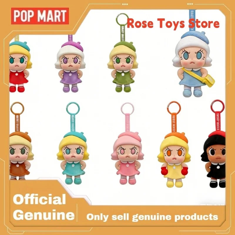 

POP MART Angry Molly Furious Heart Series: Флокированный плюшевый брелок-подвеска (слепая коробка), модные коллекционные игрушки, подарок-сюрприз