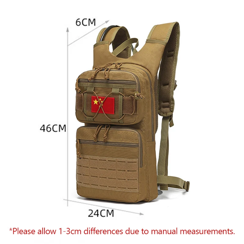 Mochila de hidratación para hombre, bolsa de asalto táctico para deportes al aire libre, escalada, ciclismo, bicicleta de agua, Molle, Camping,