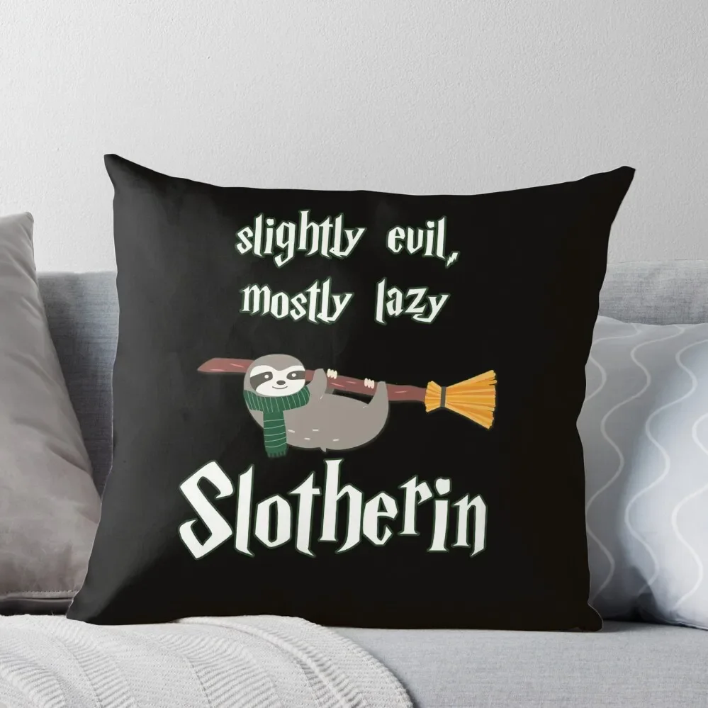 Slotherin- Slightly Evil, Mostly Lazy Throw Pillow christmas supplies Luxury Pillow Case Luxury Sofa Cushions