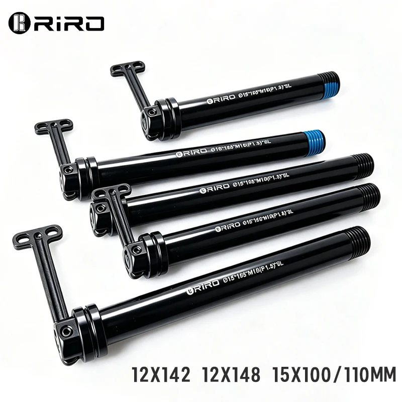 

RIRO Bike Thru Axle Fork Shaft Skewer 15*148 12*162/165mm MTB Road Bicycle TA Quick Release Skewer Lever Lightweight L Hub Shaft