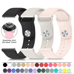 22mm watch strap For Samsung Galaxy watch 6/4/Classic/5/5 pro/Active2 20mm sport Silicone bracelet correas huawei watch gt 4-2-3