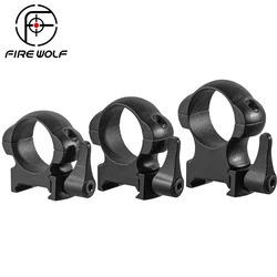 FIRE WOLF 2Pcs /Set Steel Scope 25.4mm Rings Quick Release Low Medium High Profile For 20mm Rail Hunting Scopes Ring Mount