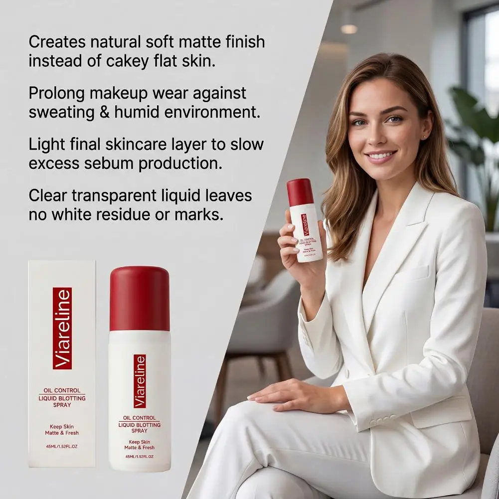 45ml Hydrating Oil Control Setting Spray Natural Matte Finish Non-sticky Fine Mist Prevent Melting Makeup Cosmetic Spray view 5