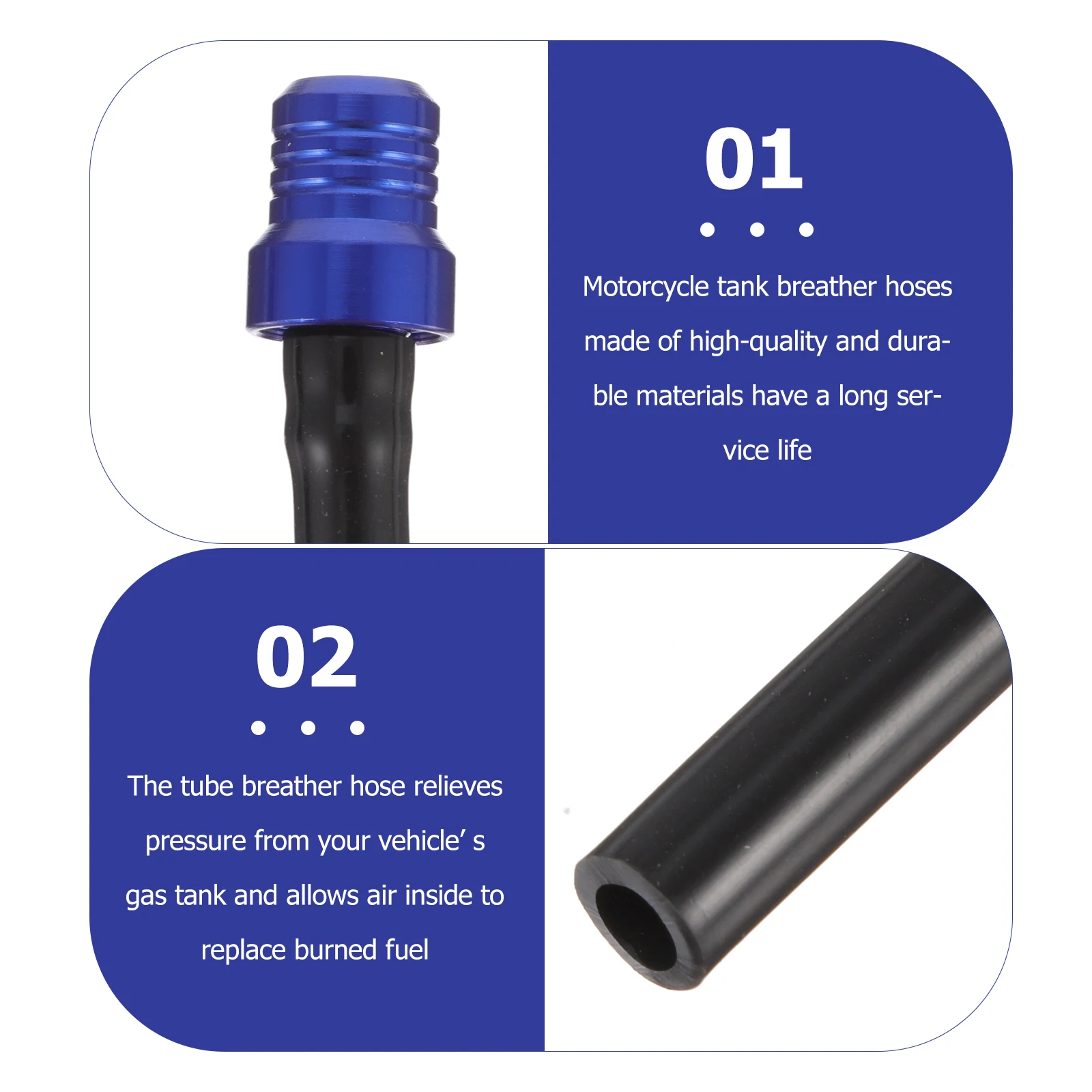 

6pcs Motorcycle Gas Fuel Tank Caps Hose Vent Durable High-Quality Atv Air Vent Hose For Motorcycle Parts Accessories