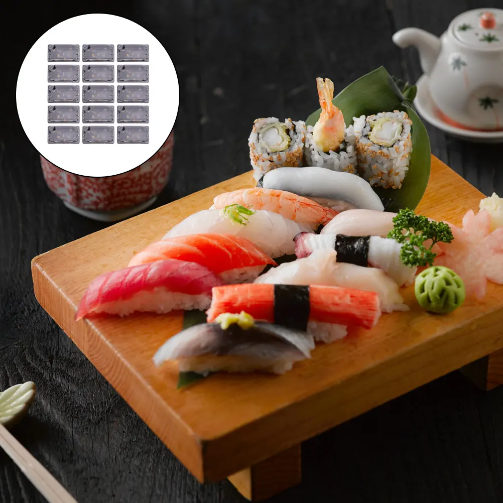 

25 Pcs Sushi Box Food Containers Portable Plastic Takeout Boxes Disposable Sushi Trays Office Picnic Home School Kitchen Bar Use