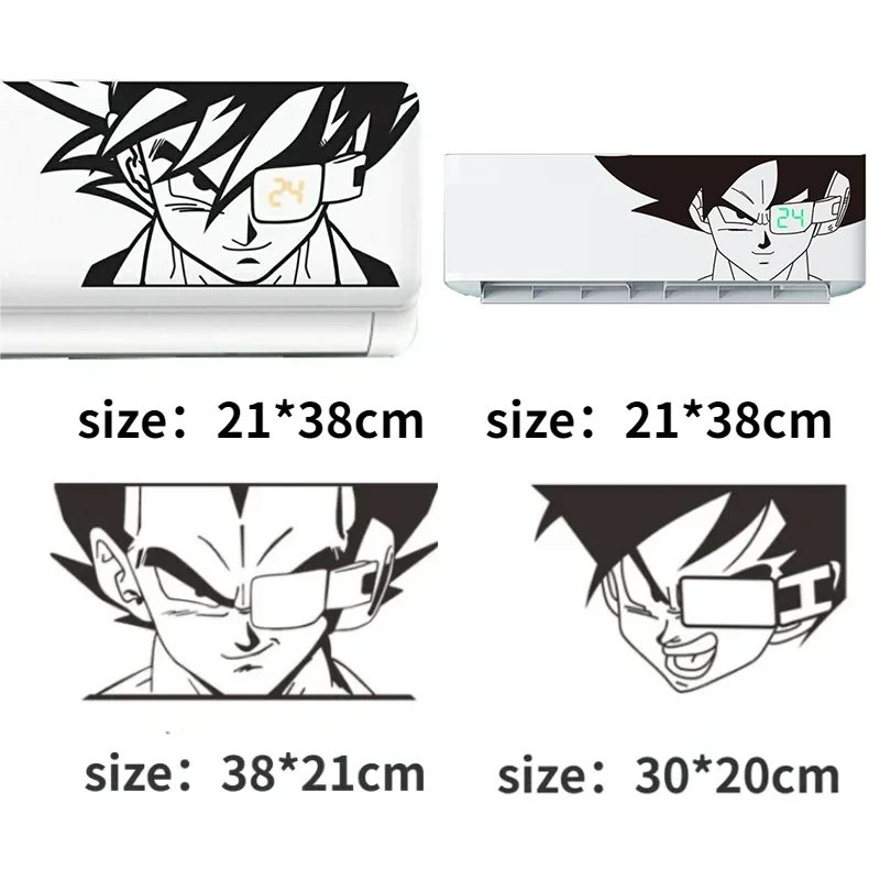 Dragon Ball  Vegeta Car StickerCartoon Anime Air Conditioning Sticker Paper Decoration Cool Waterproof and Sunscreen Toy Gift