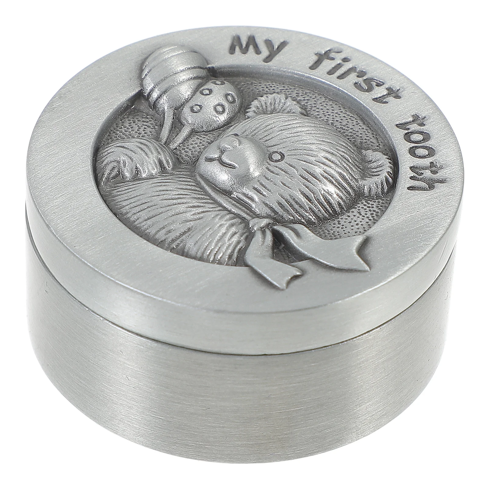 

Baby Teeth Preservation Box Metal Keepsake Case Decorative Tooth Holder First Tooth Storage Container Small Trinket Box Child