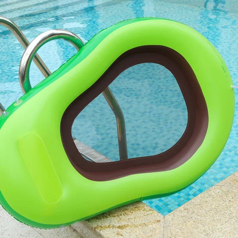 h-Inflatable avocado floating deck chair swimming ring of water inflatable bed pool inflatable