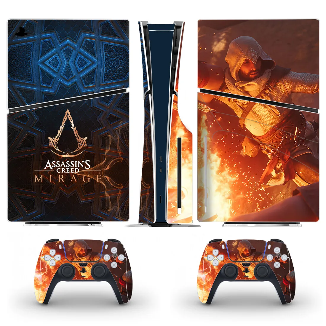 Nuovo gioco PS5 Slim Disc Skin Sticker decalcomania Cover per Console e 2 controller PS5 Slim Disk Skin Sticker Vinyl