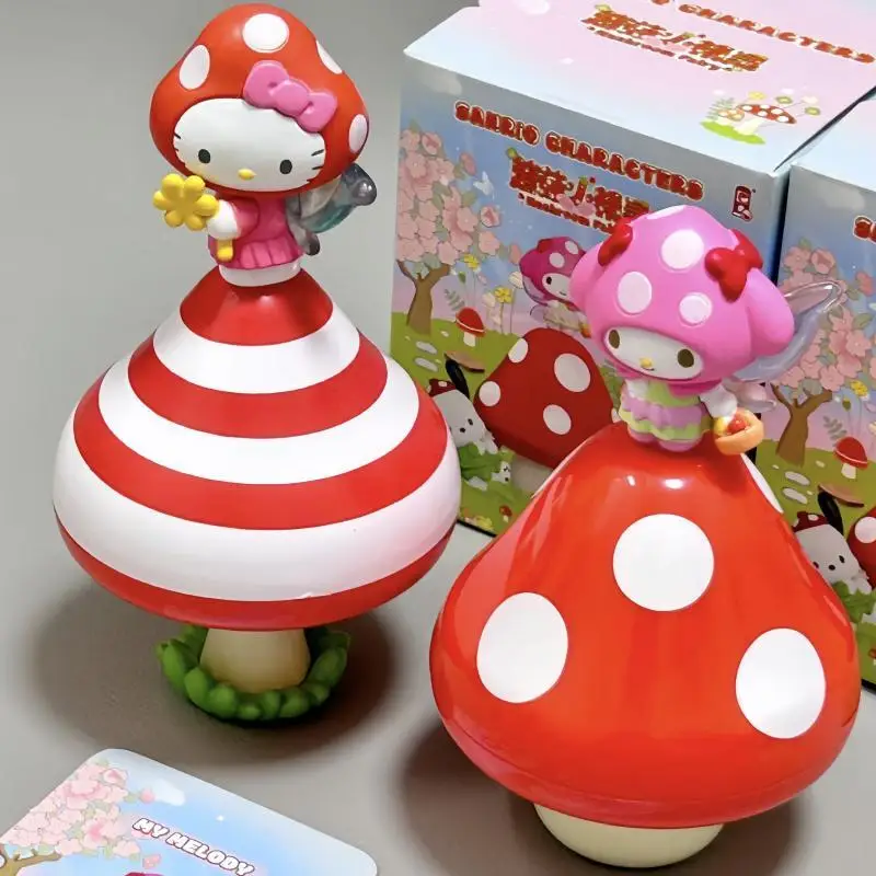 

New Launched:Mushroom Elf Secret Garden Series Blind Box Kuromi Kitty Ornament Cute Handmade Collection Desktop Ornament Gifts