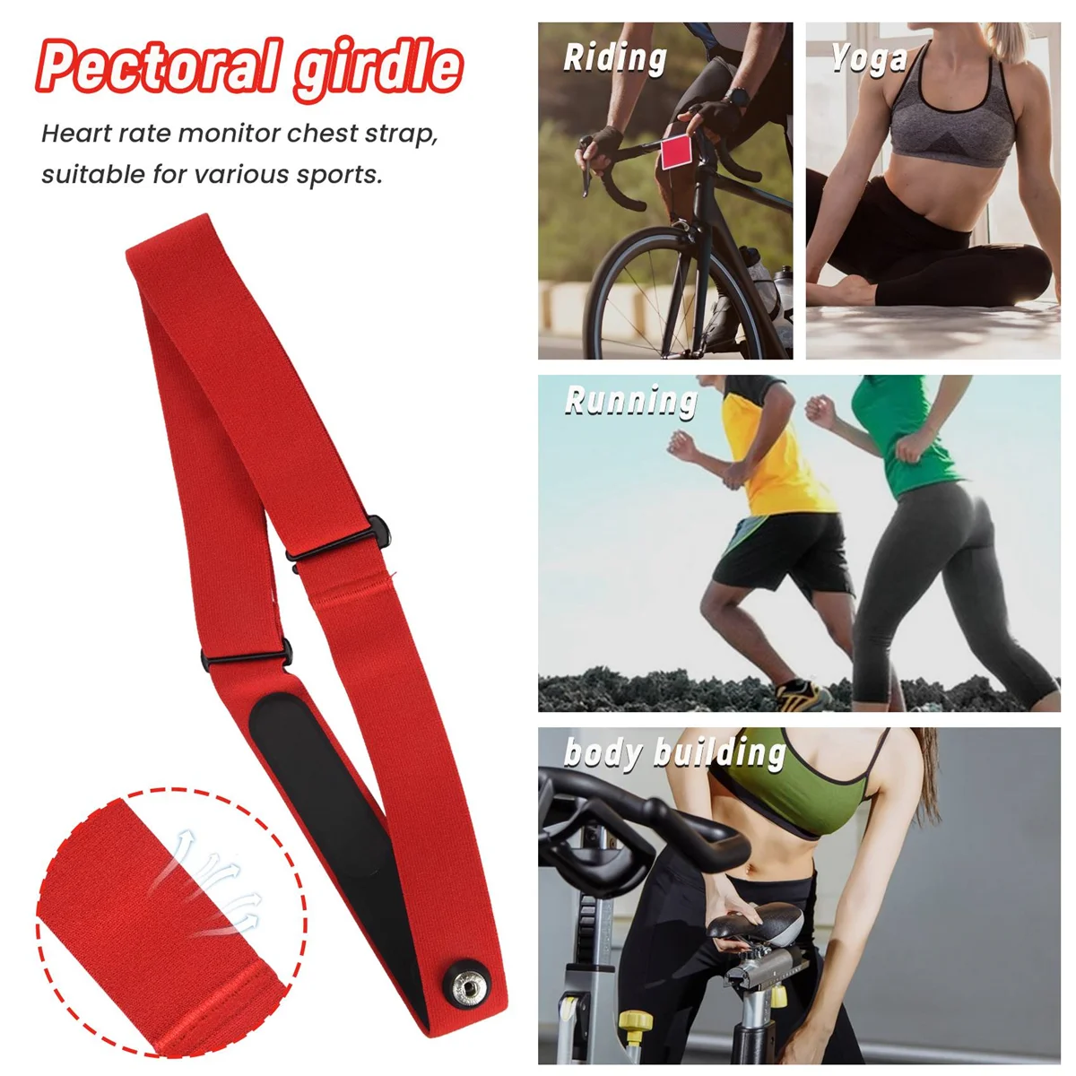 حزام الصدر لمراقبة معدل ضربات القلب ، حزام بديل لـ Myzone