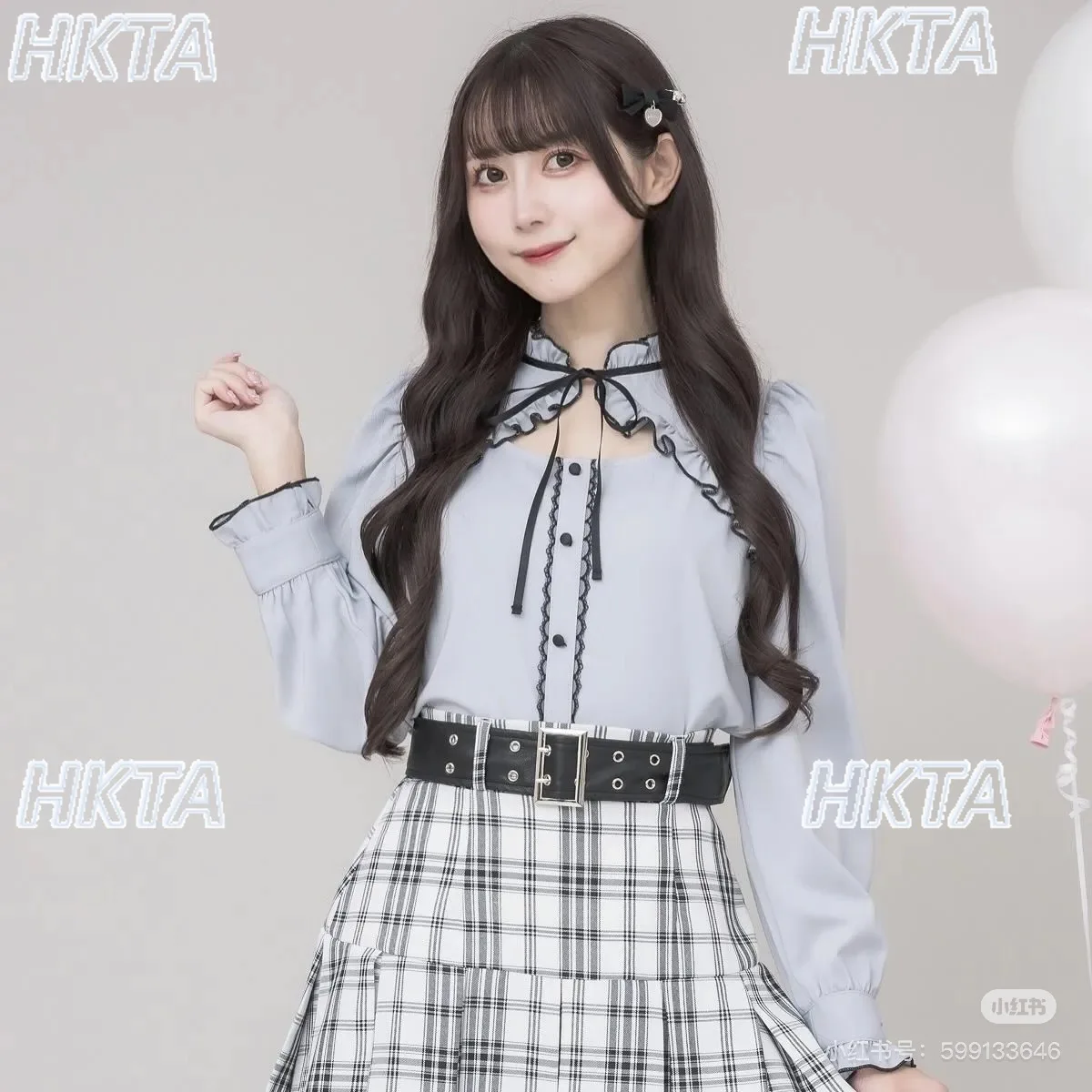 

Japanese Sweet Bow Ruffled Shawl Shirt Tops for Women Commuter Versatile Petals Long Sleeves Crew Neck White Blusas for Female