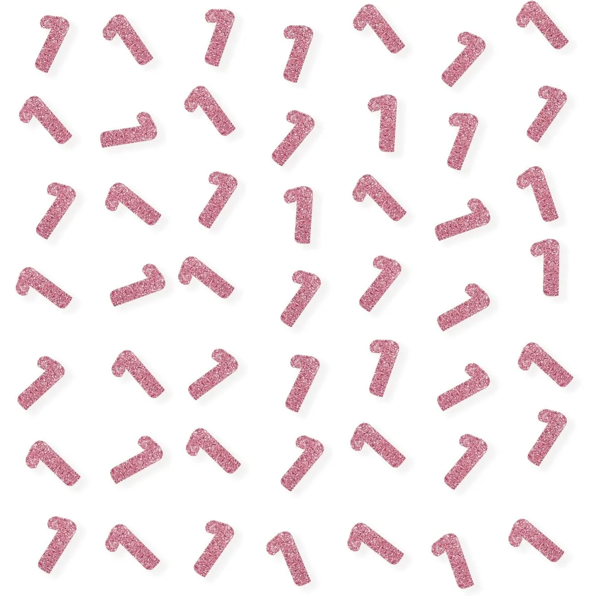 Set mit 100 Konfetti mit Nummer 1, rosa glitzerndem 1-Papierstreuung, Konfetti zum 1. Geburtstag, Party-Dekoration zum 1. Jubiläum