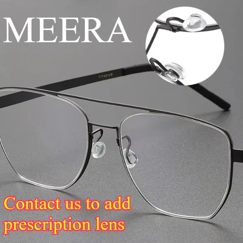 Design Plus Pilot Rectangle Glasses Simple Business Eyewear Comfortable Optical Prescription  Spectacles Double Beam Eyewear
