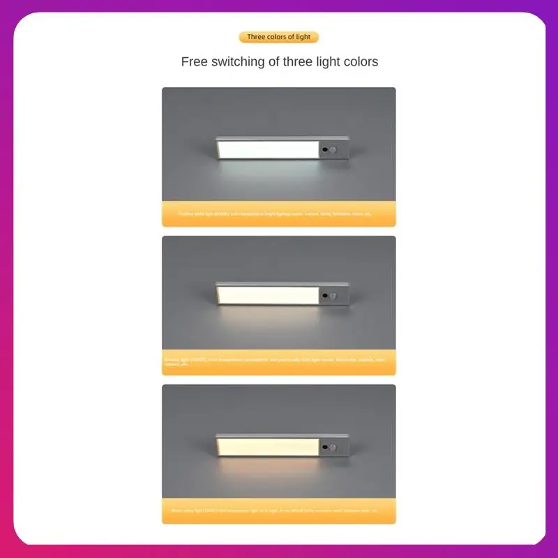 

56 LED Motion Sensor Lights Indoor Temps Dimmable Under Cabinet Lighting Rechargeable Wireless Closet Lights Night Light Durable