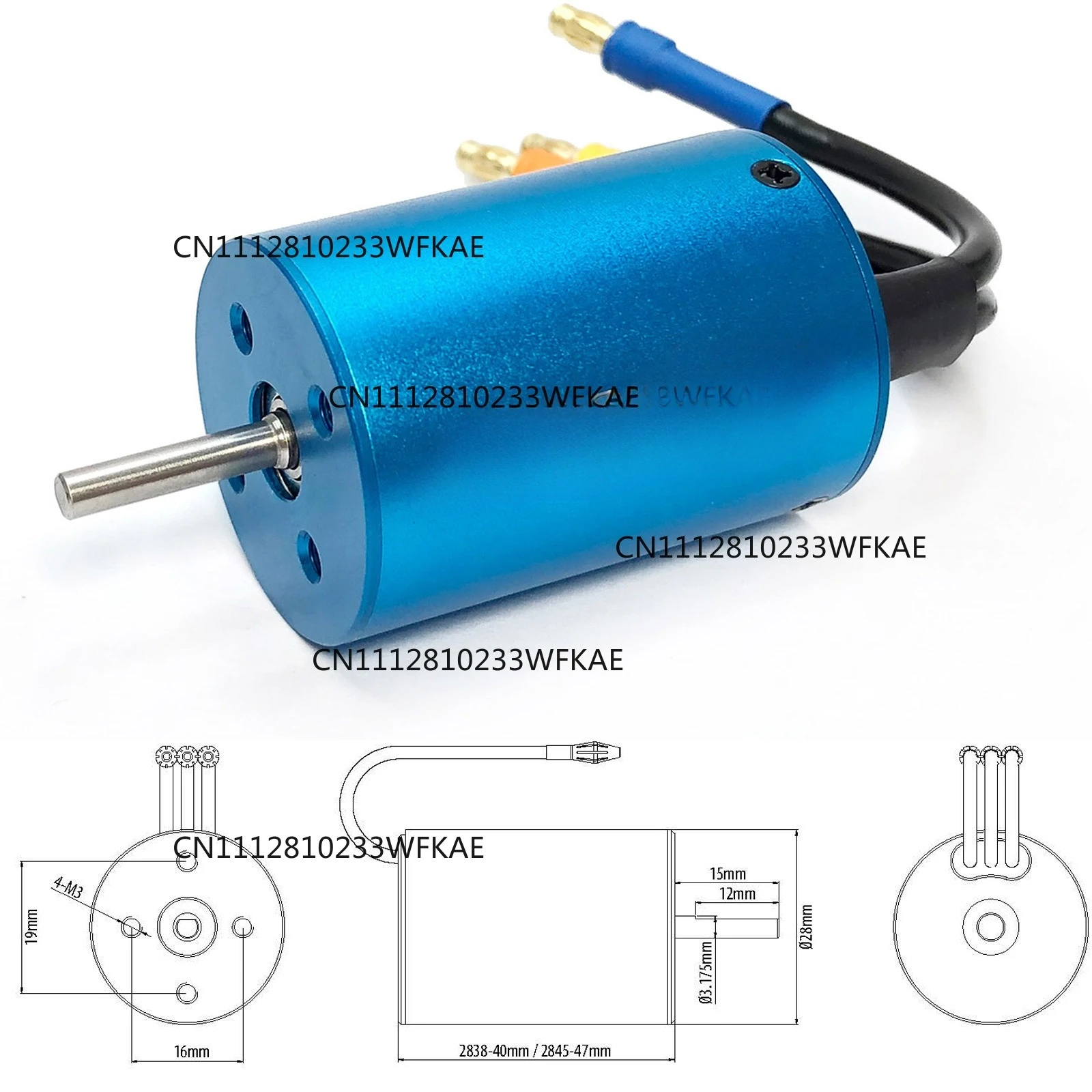 ysido-2847-2800-3300-4300-5600kv-1-12-1-14-フルシリーズカーモデル用ブラシレスモーター