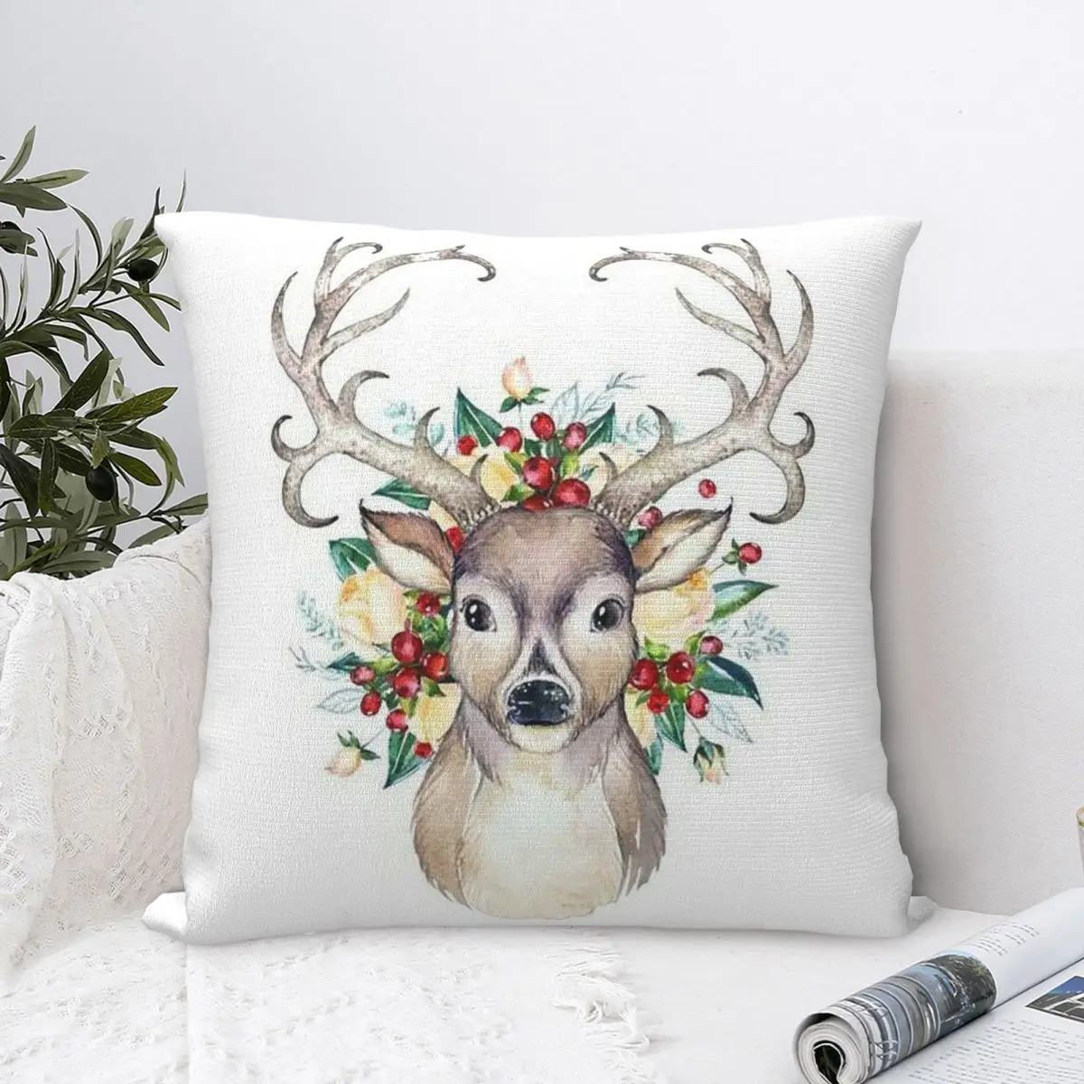 Merry Christmas & Happy Holidays! Pillowcase Cushion Comfort Throw Pillow Sofa Decorative Cushions Used for Home Bedroom