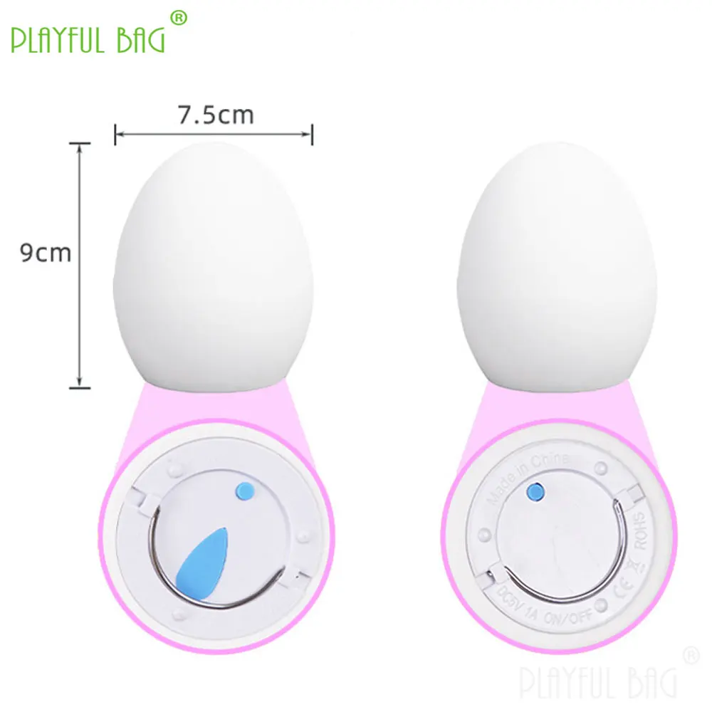 LED Mini Silicone Egg Night Lights Cartoon Remote Controlled 16 Color Sleep Bedside Lamp Children Toys Decompression Gift VG134