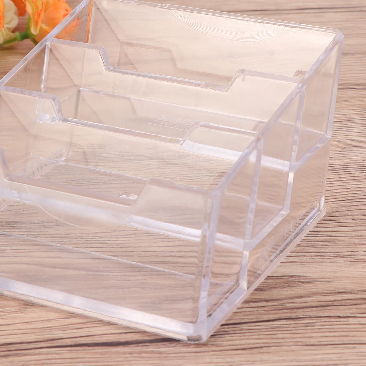 

Three frame Business Card Box Desk ganizer Material Office Supplies Single Cell Storage Container