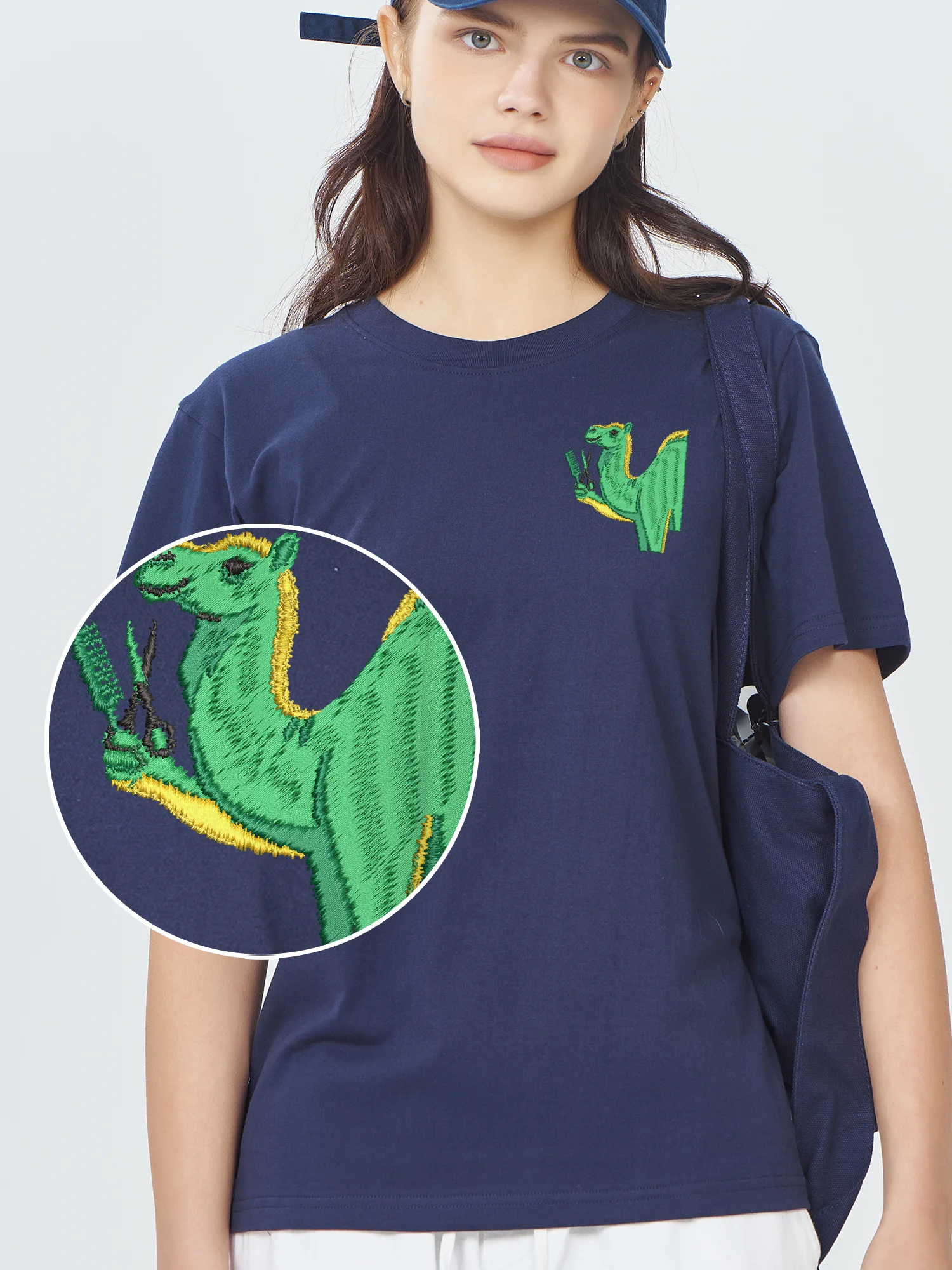 

Animals Barber Embroidered T Shirts Luxury 100% Cotton T-Shirt For Men Women Breathable Design Embroidery Tees​