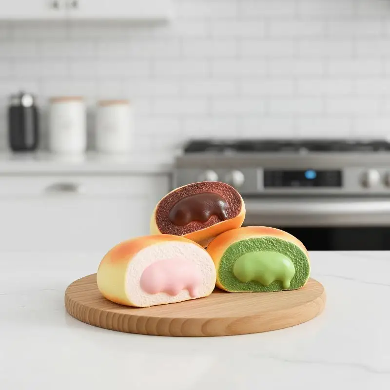 Slow Rising Squishy Fidget Toy Imitation Fluffy Cream Choux Soft Squeeze Antistress Gift for Kids Birthday Party Favors
