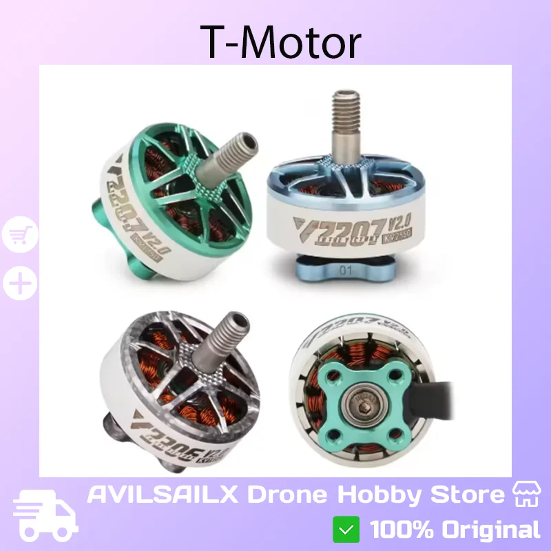 

T-Motor Velox V2.0 2207/2306 FPV Motor: 1750KV/1950KV/2550KV /V2306 /2400KV for 3-6S Racing & Long Range Drones