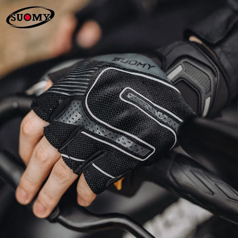 

Suomy SU-12H Half Finger Summer Motorcycle Motocross Luvas TPU Protection Men Women Moto Biker Racing Riding Bicycle Gloves