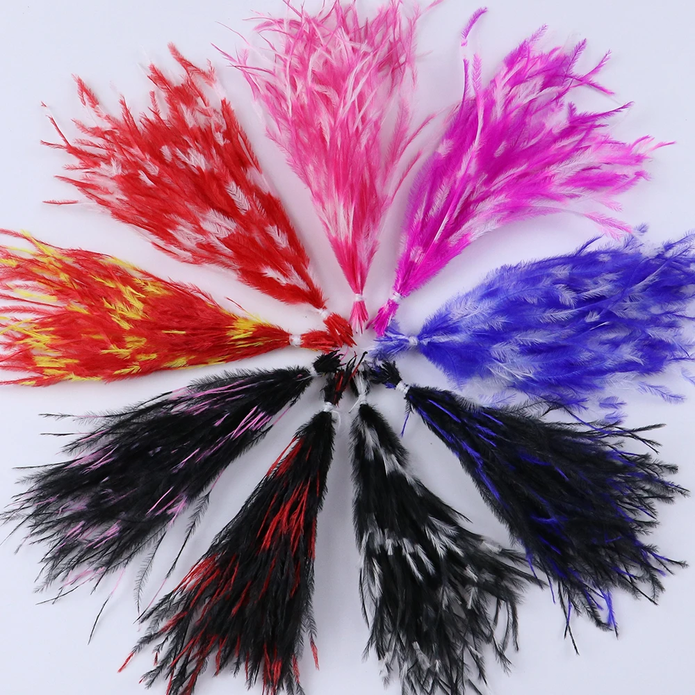 100Pcs Chroma Natural Ostrich Feather DIY Jewelry Earring Decorative Accessory Fluffy Plumes for Wedding Party Wholesale Feather