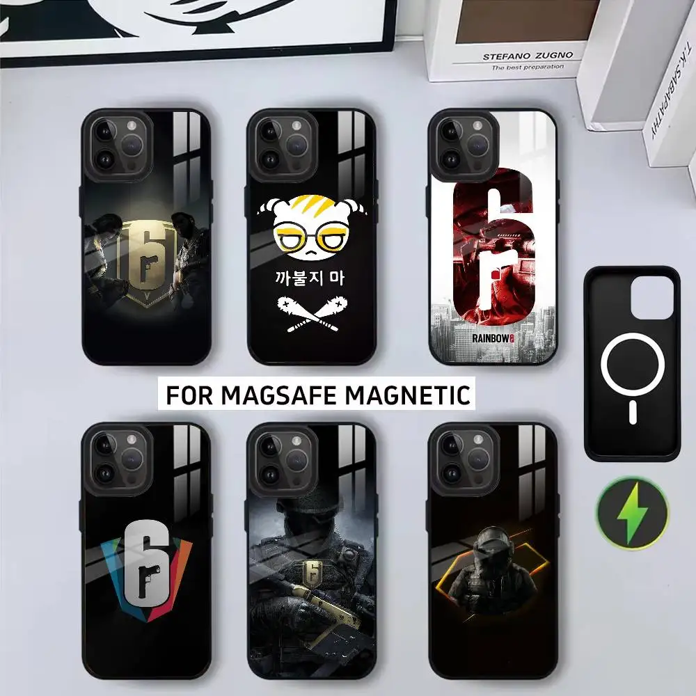 

Game R-Rainbow S-Six S-Siege-es Phone Case For iPhone17,16,15,14,13,12,11 Plus,Pro Magnetic For Magsafe Wireless Charging