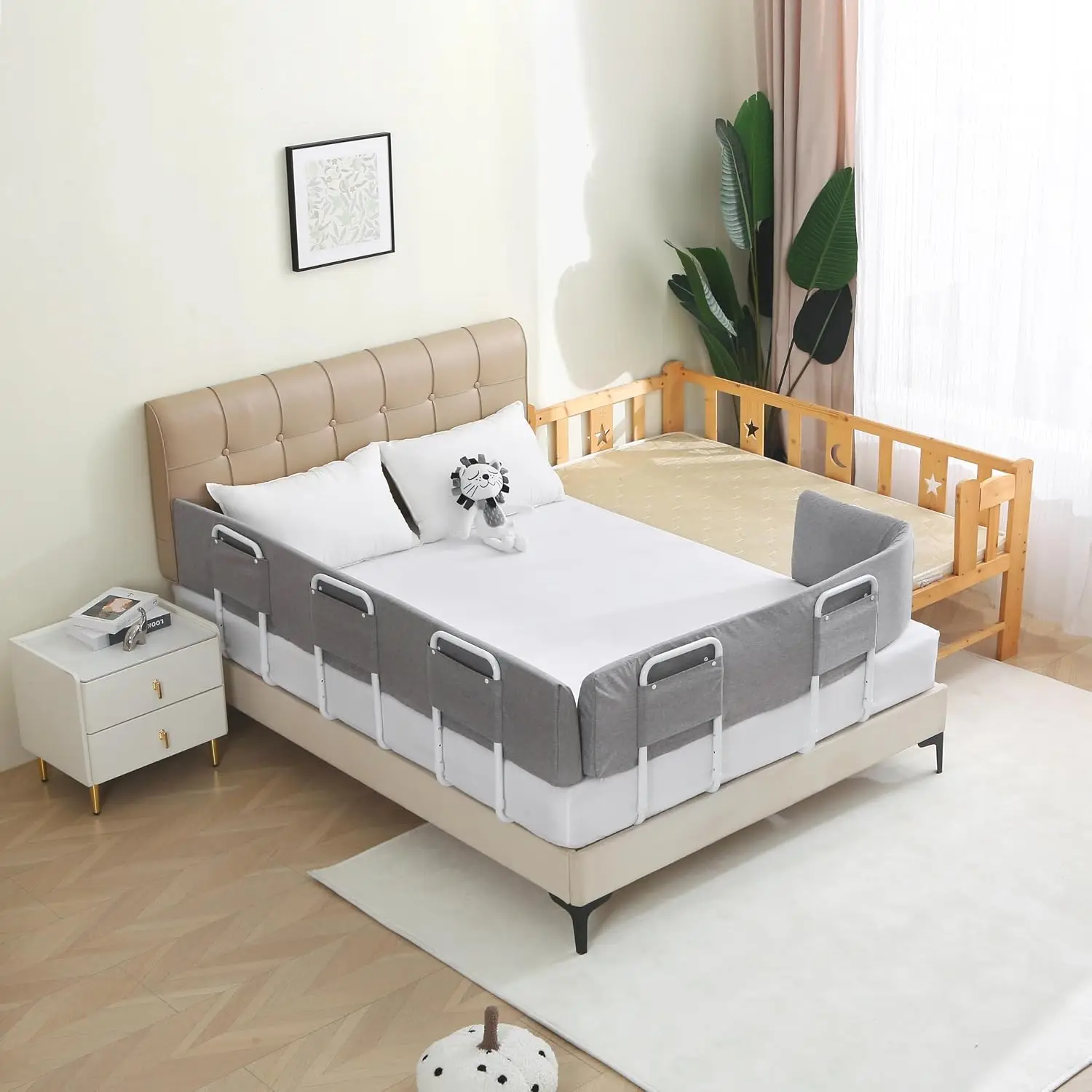 Bed Guard Rail for Toddlers, 78.7inch Foam Padded Toddler Bed Rails, Side Rails for Queen King Twin Full Size Bed, Bedrail for T