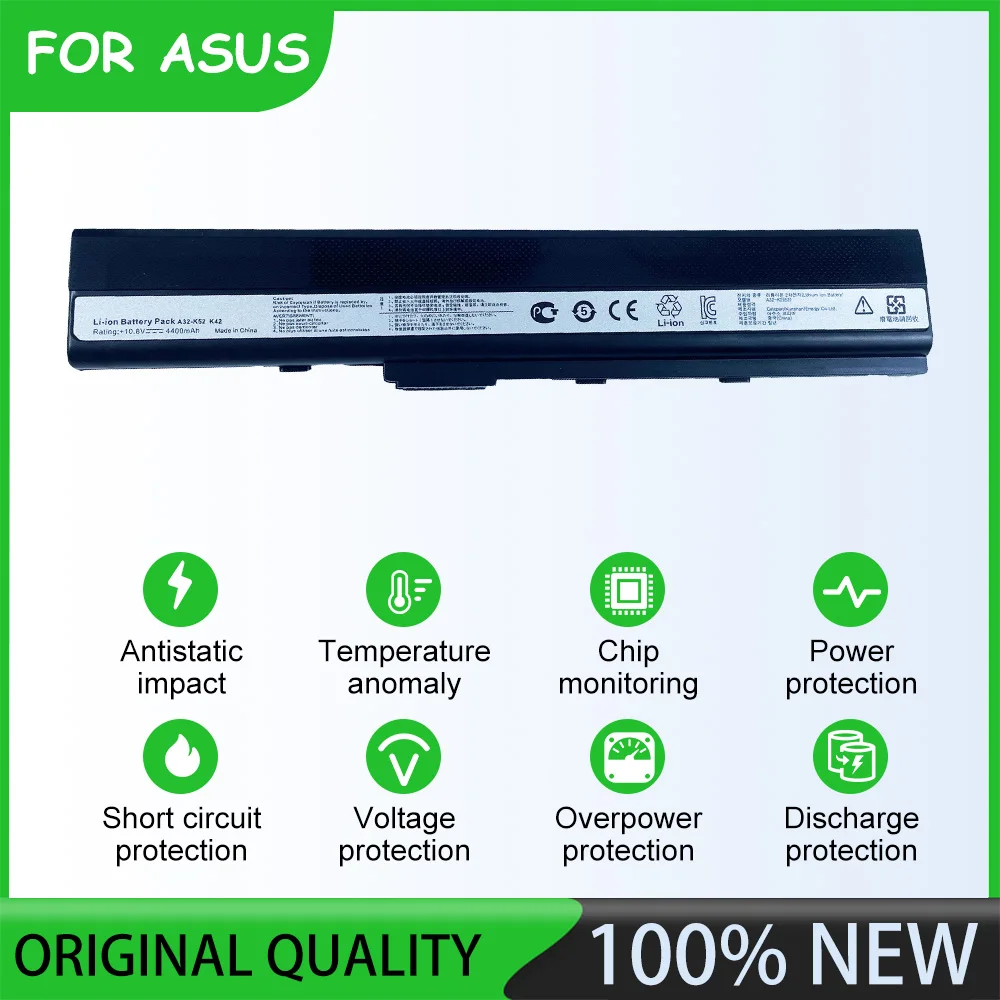 10.8V 5200mAh K42 Laptop battery For Asus A42 K42 X42 A52 K52 X52 A42 A42E A42J A42JR series asus a52