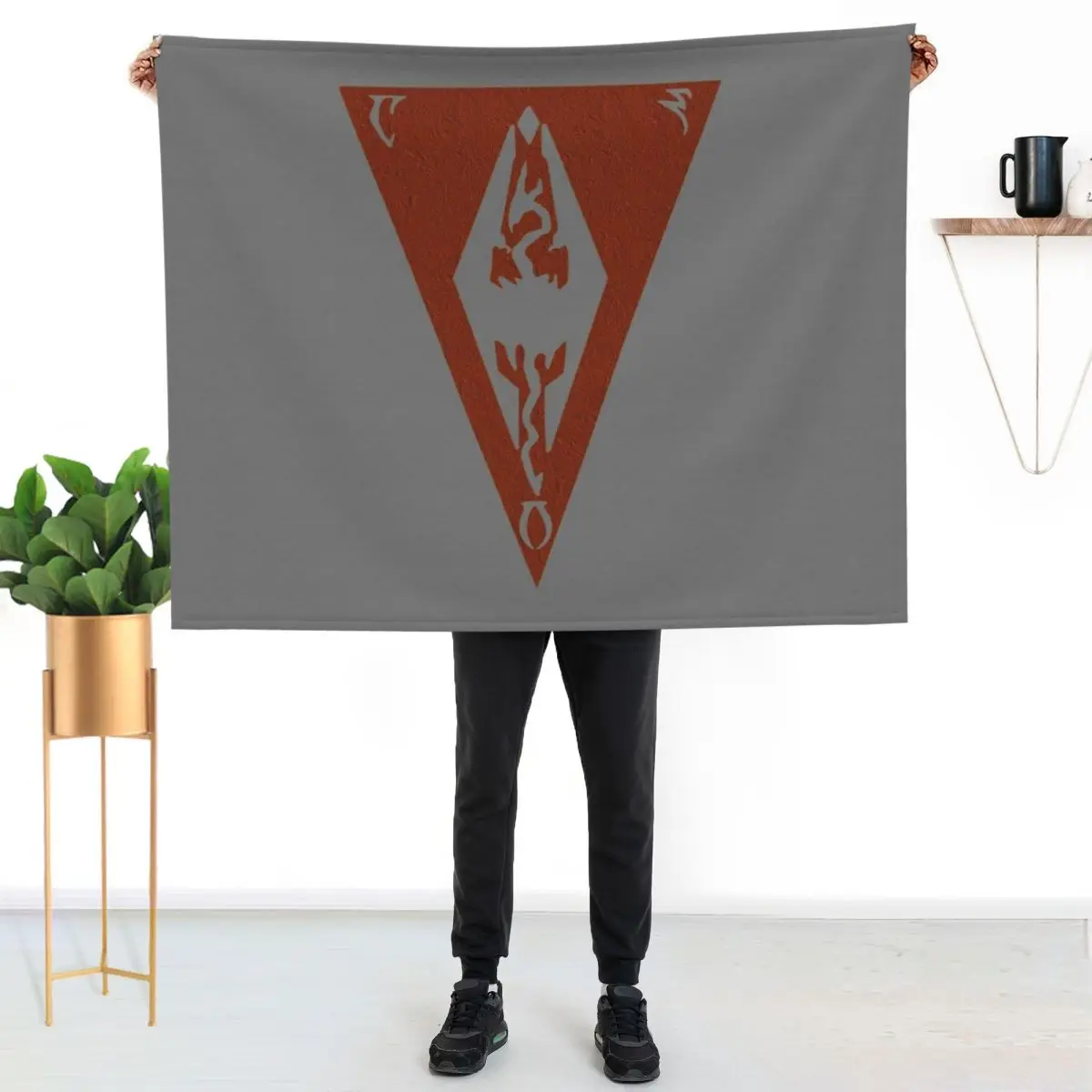 

Morrowind Emblem Throw Blanket Warm Accent Blanket for Living Room Decoration