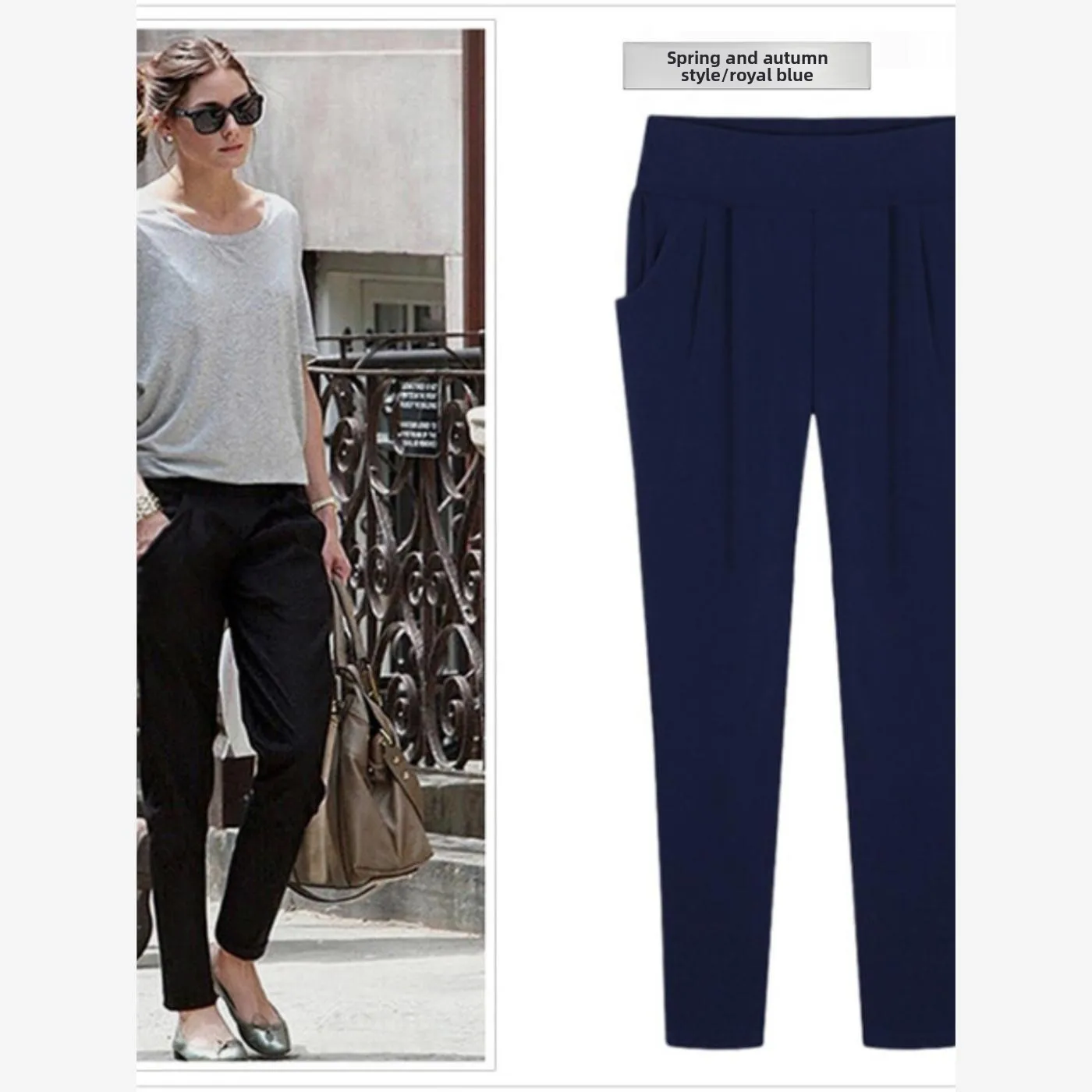 Pantaloni casual larghi da donna taglie forti 6XL Pantaloni slim fit Comodi leggings larghi Design asimmetrico Commute Sle