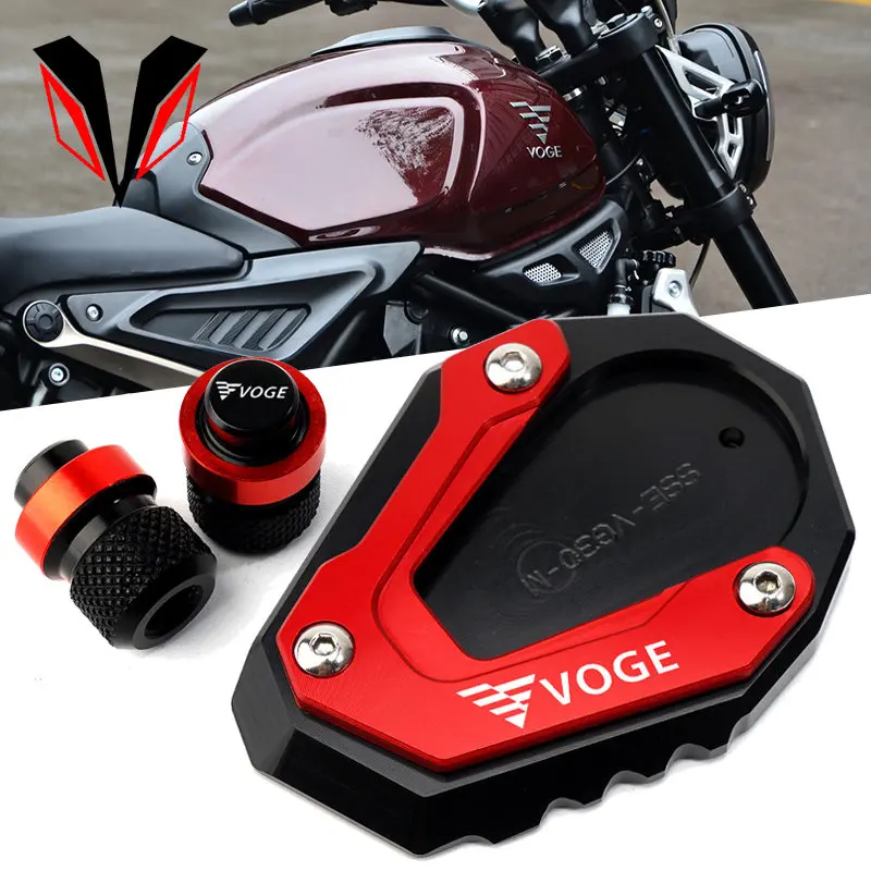 For VOGE 300 AC DS 300DS 300 RR 300R 300AC Motorcycle Accessories Kickstand Foot Side Stand Support Plate Wheel Tire Valve Caps