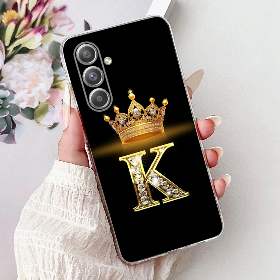 For Samsung Galaxy A55 5G Case SM-A556B Letters Cover Clear Silicone Phone Case For Samsung A15 A25 A35 A55 5G Soft Fundas Coque