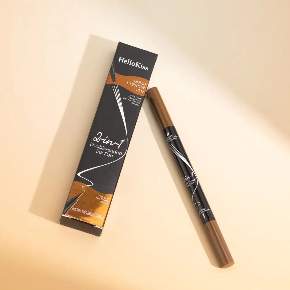 Penna per sopracciglia liquida Microblading senza sbavature Doppia testa Tinta per sopracciglia naturale Trucco per occhi impermeabile