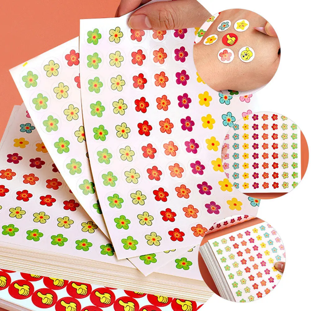 50Sheets Flower Stickers for Removable Decorative Teacher Stickers Kindergarten Reward Multi-Function Accessories