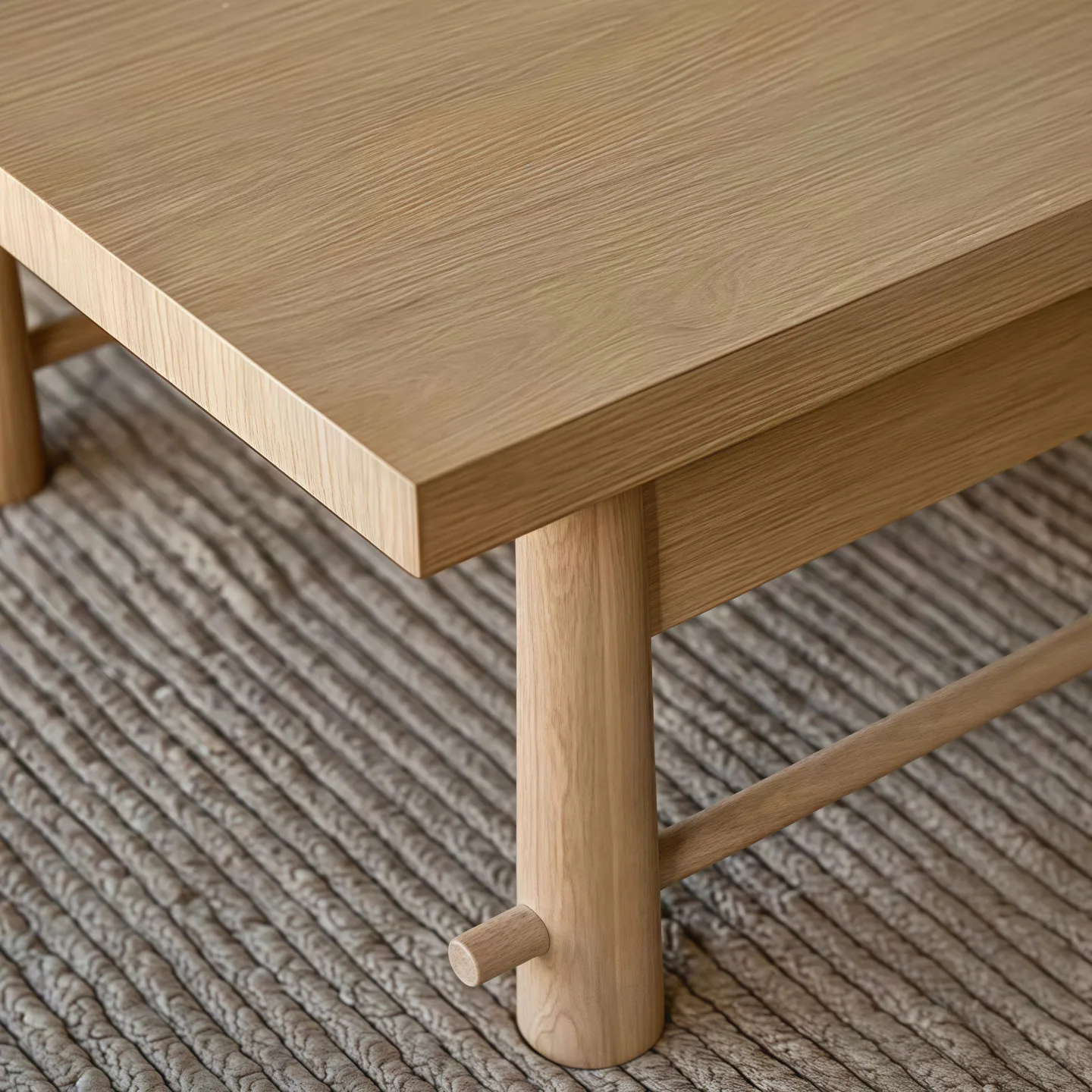 ✘ Set di Tavolini da Caffè in Legno Massello con Corteccia d'Albero, Stile Wabi-Sabi, Design Retrò di Lusso Leggero, per Soggiorno e Tavolini Laterali Piccoli